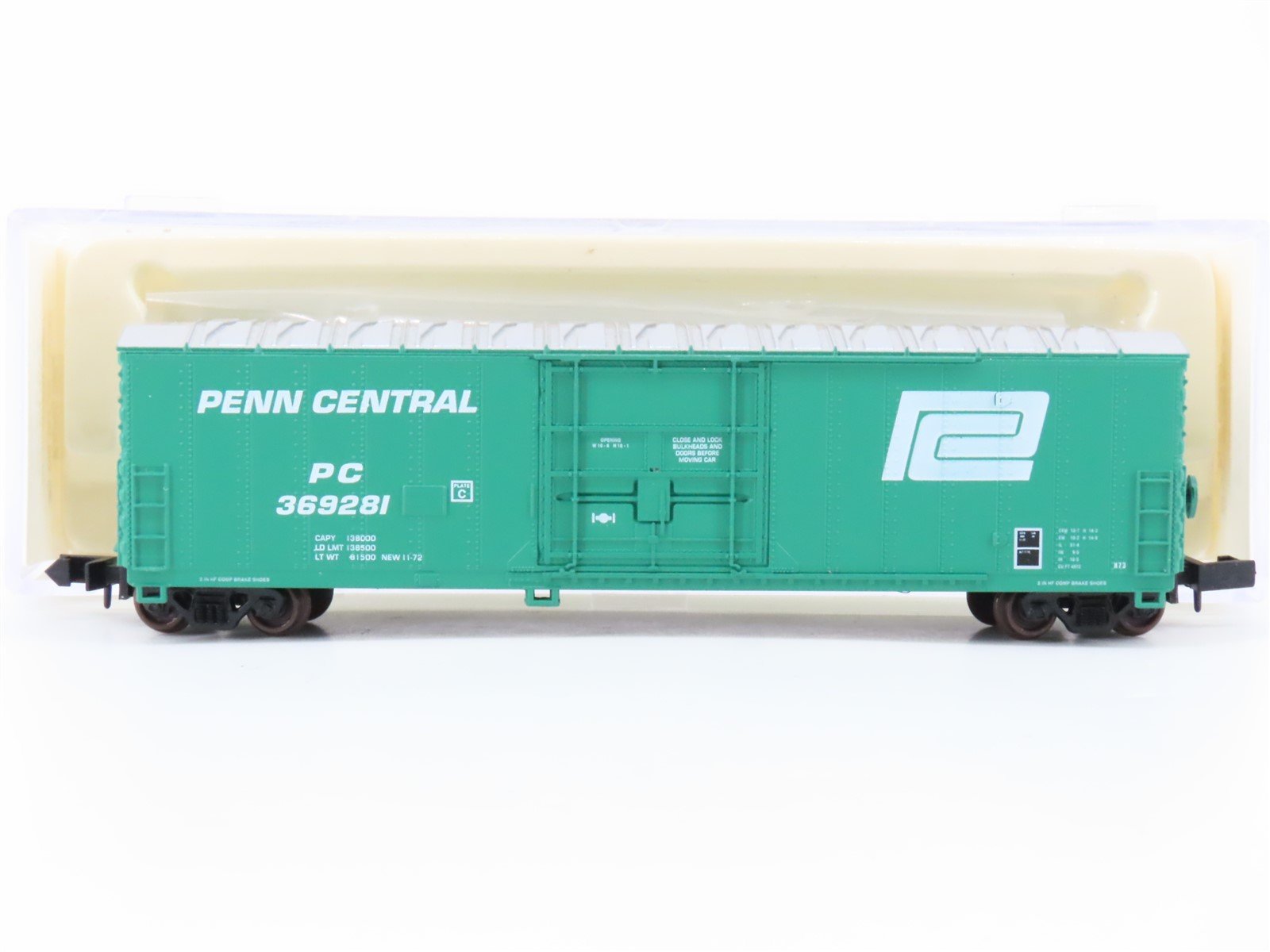 N Scale Atlas 33721 PC Penn Central 50' FGE Single Door Boxcar #369281