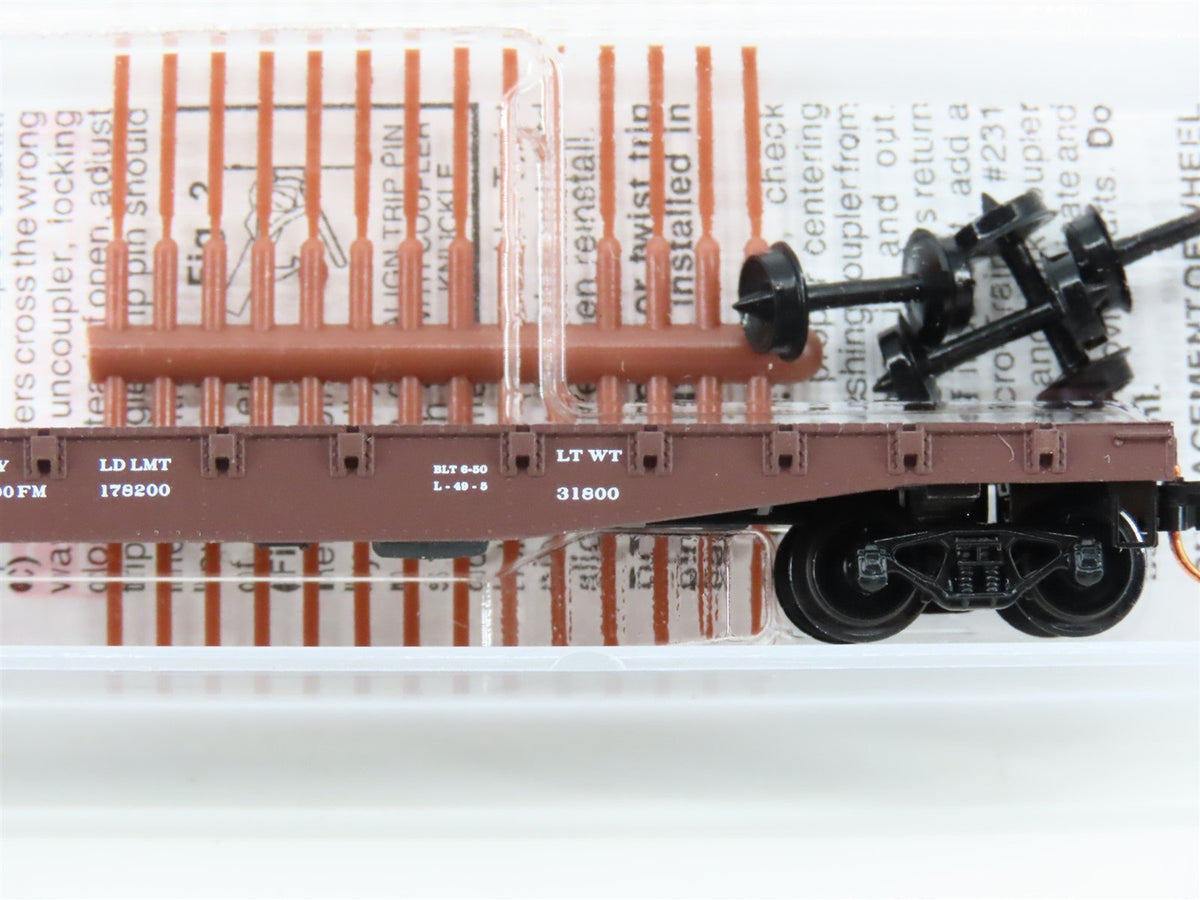 N Scale Micro-Trains MTL 04500310 LV Lehigh Valley 50&#39; Flatcar #10038