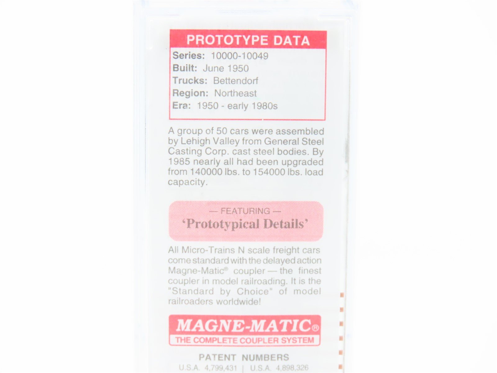 N Scale Micro-Trains MTL 04500310 LV Lehigh Valley 50' Flatcar #10038