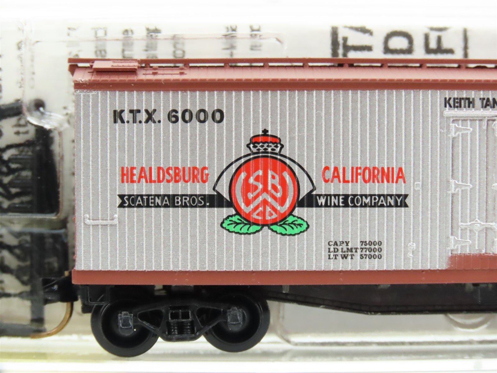 N Scale Kadee Micro-Trains MTL 49070 KTX Sonoma County Wines 40' Reefer #6000
