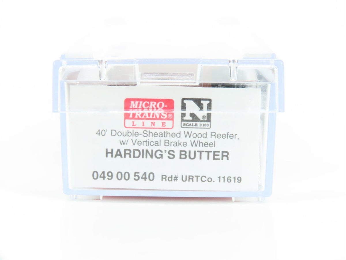 N Scale Micro-Trains MTL 04900540 URTCo Harding&#39;s Butter 40&#39; Reefer #11619