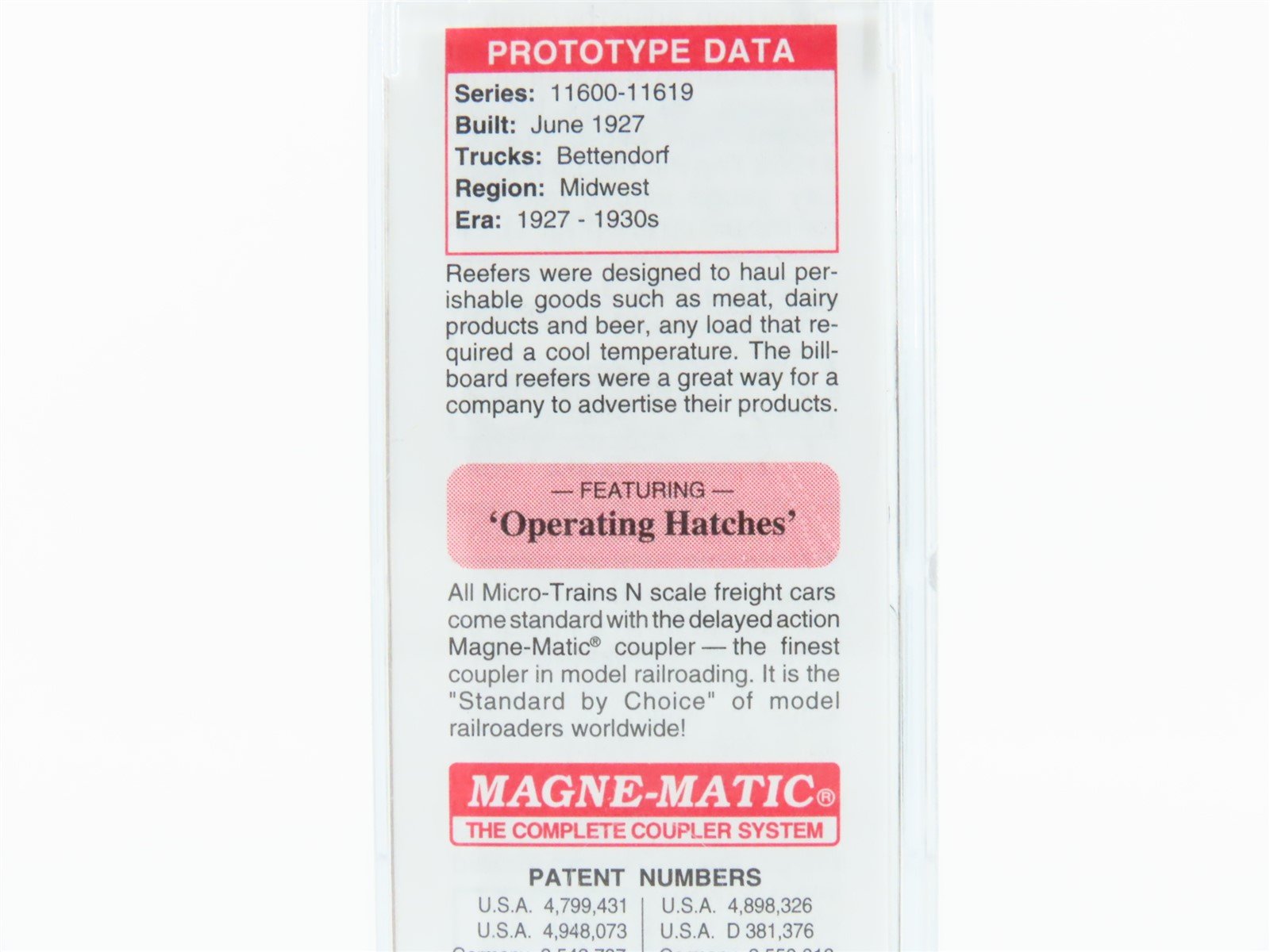 N Scale Micro-Trains MTL 04900540 URTCo Harding's Butter 40' Reefer #11619