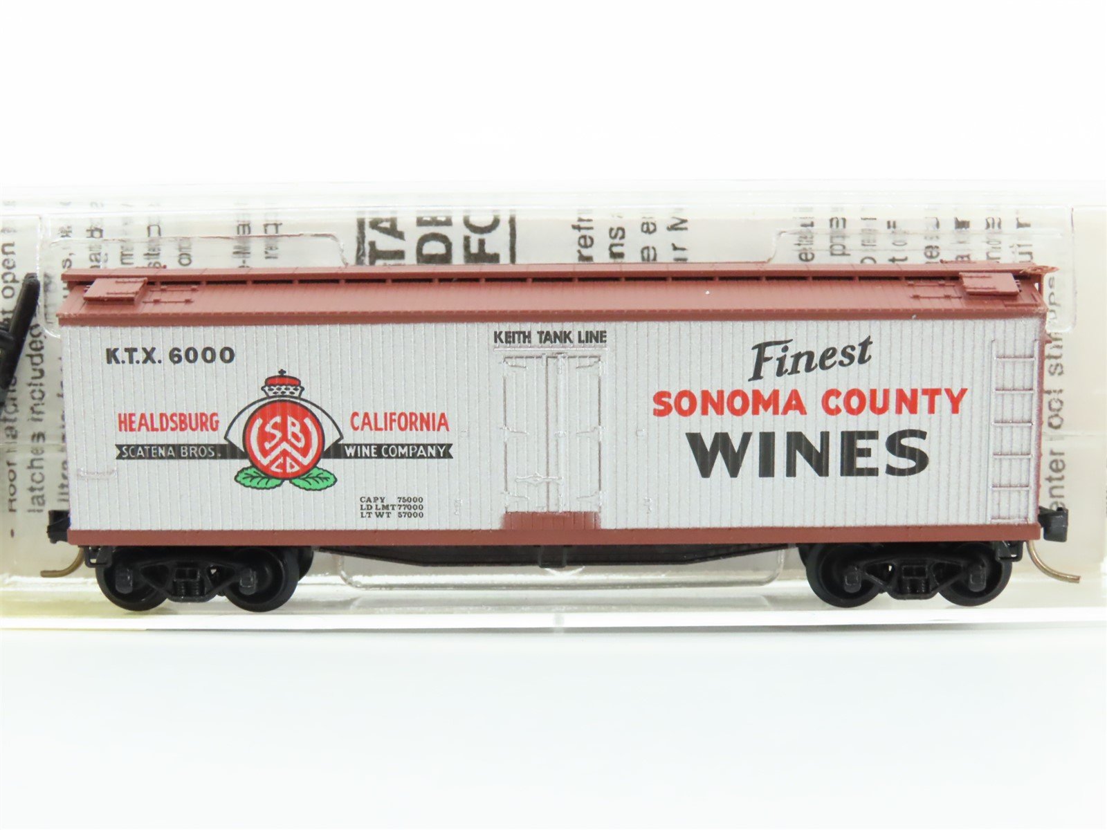 N Scale Kadee Micro-Trains MTL 49070 KTX Sonoma County Wines 40' Reefer #6000