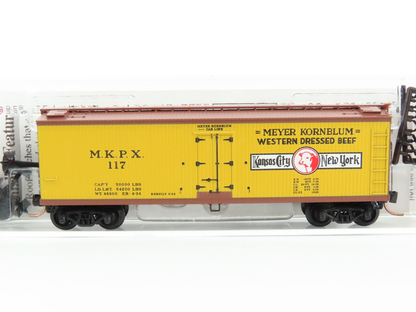 N Scale Micro-Trains MTL 04900100 MKPX Meyer Kornblum 40' Wood Reefer #117