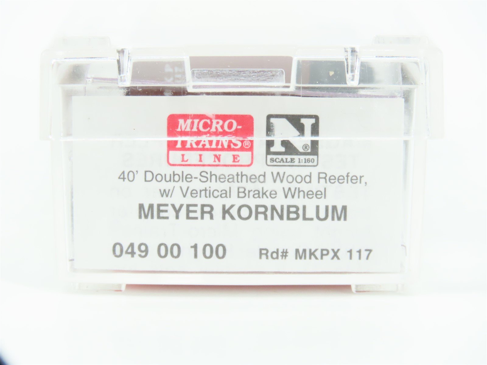 N Scale Micro-Trains MTL 04900100 MKPX Meyer Kornblum 40' Wood Reefer #117