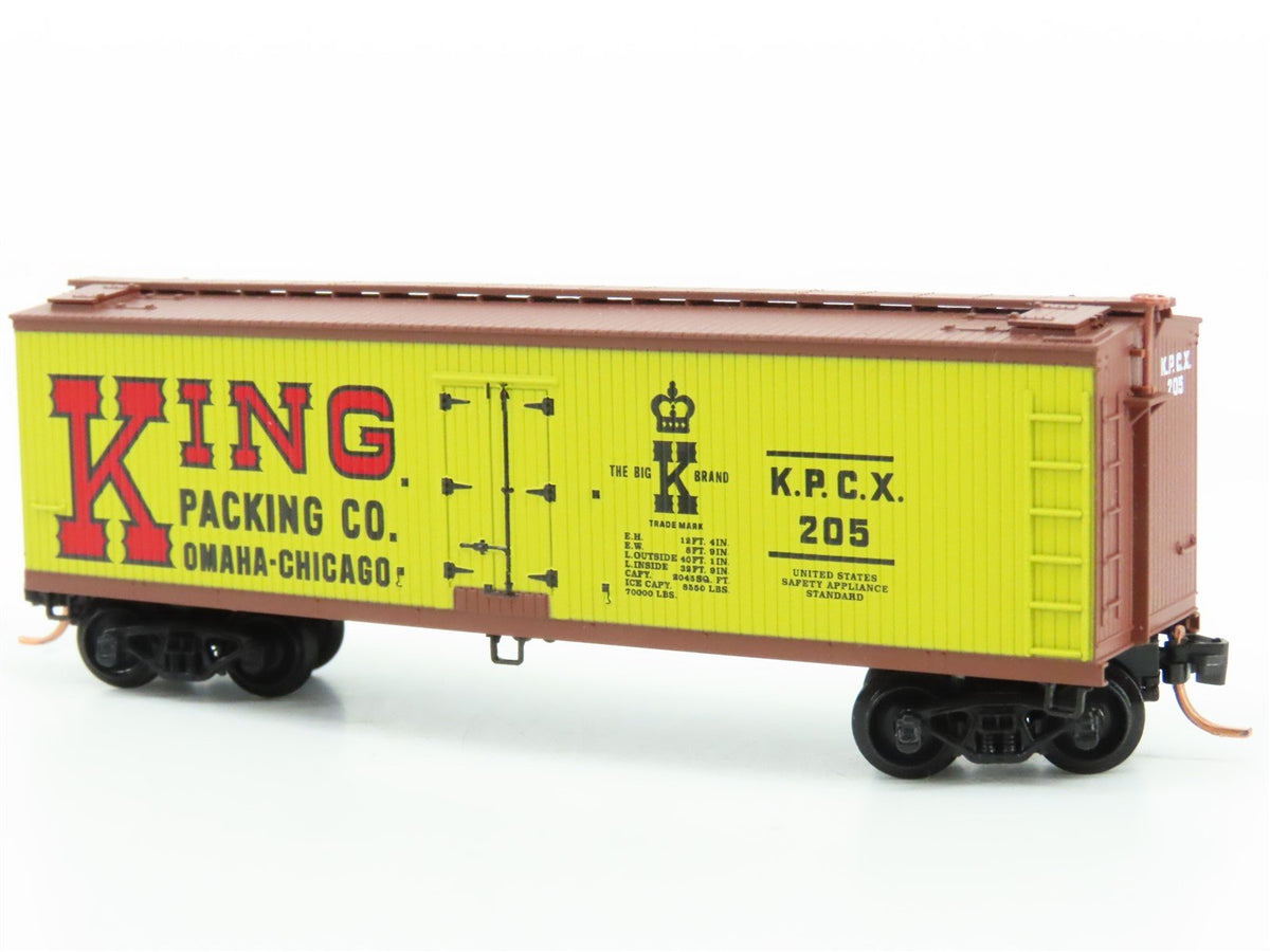 N Scale Micro-Trains MTL 49120 KPCX King Packing Co 40&#39; Wood Reefer #205