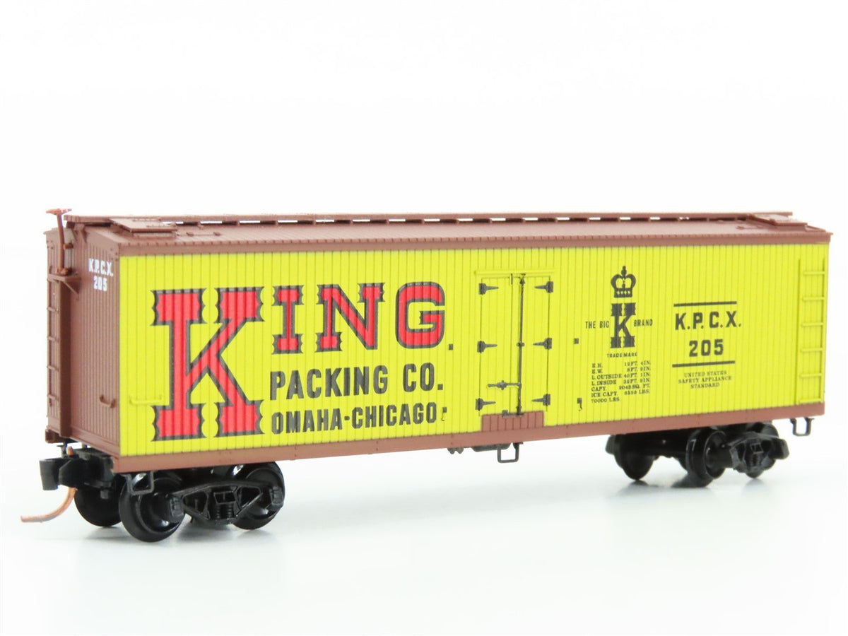 N Scale Micro-Trains MTL 49120 KPCX King Packing Co 40&#39; Wood Reefer #205