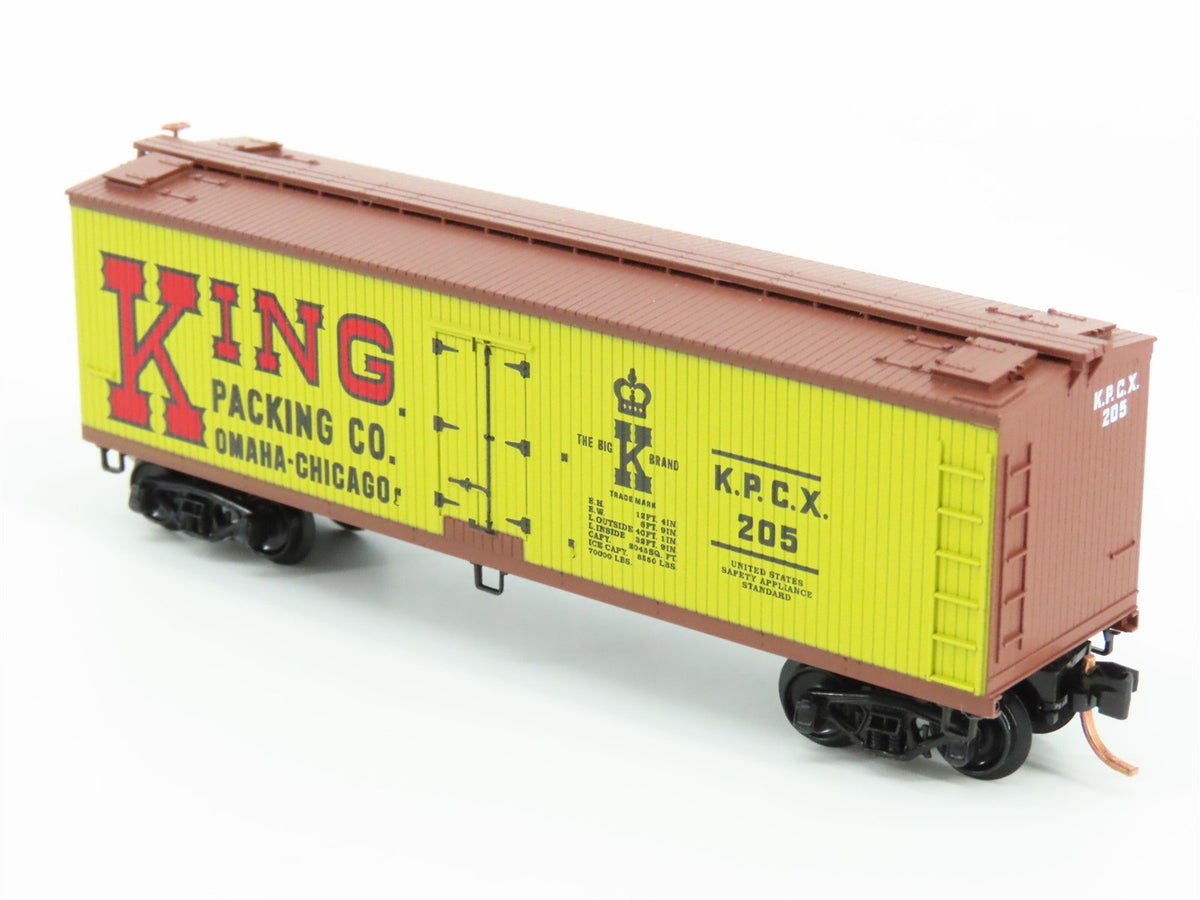 N Scale Micro-Trains MTL 49120 KPCX King Packing Co 40&#39; Wood Reefer #205