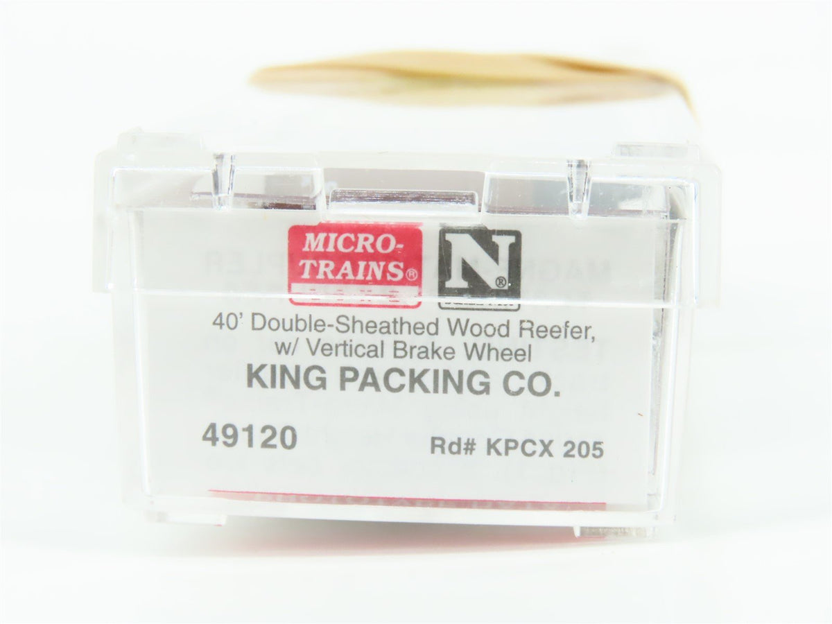 N Scale Micro-Trains MTL 49120 KPCX King Packing Co 40&#39; Wood Reefer #205