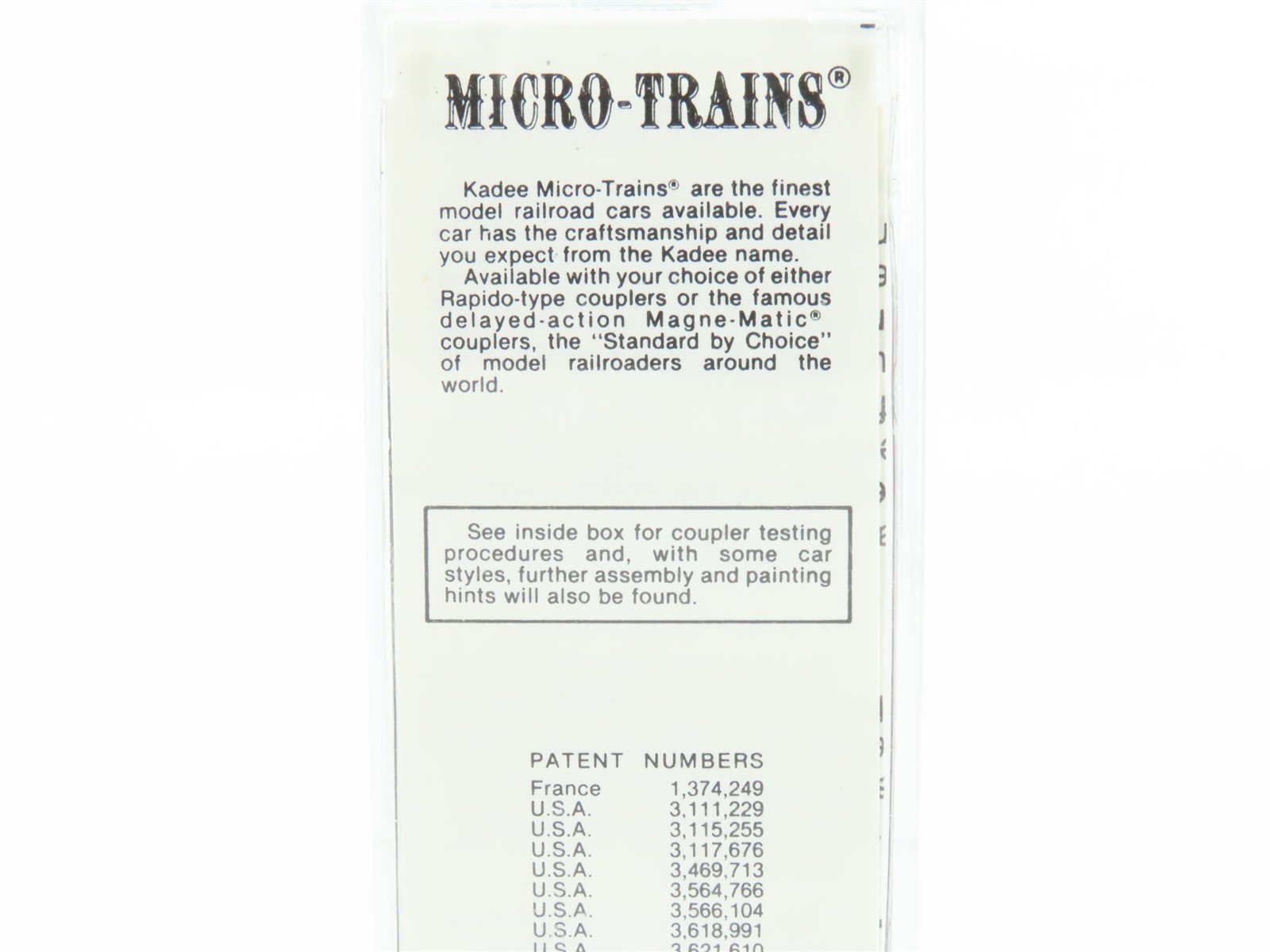 N Scale Kadee Micro-Trains MTL 49190 GARE Canada Dry 40' Wood Reefer #9104