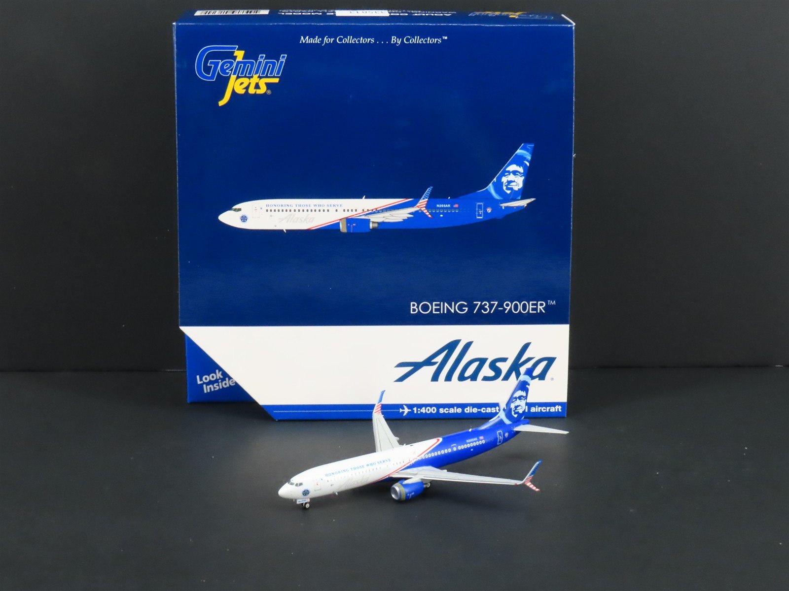 1:400 Gemini Jets GJASA1624 Die-Cast Alaska Airlines B737-900ER Airliner