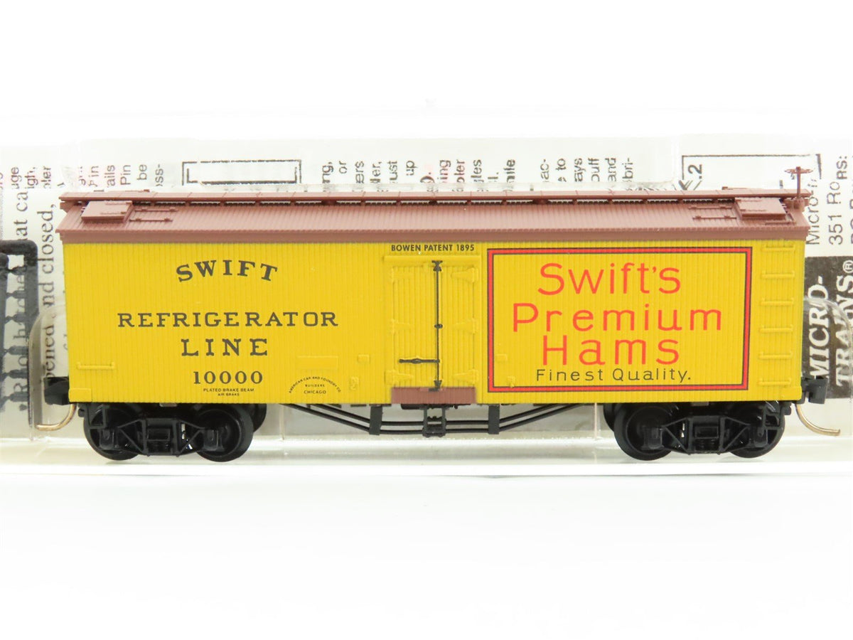 N Scale Micro-Trains MTL 58070 SRL Swift&#39;s Premium Hams 36&#39; Wood Reefer #10000