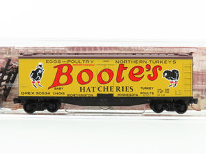 N Scale Micro-Trains MTL 04900620 QREX Boote's Hatcheries 40' Wood Reefer #90534