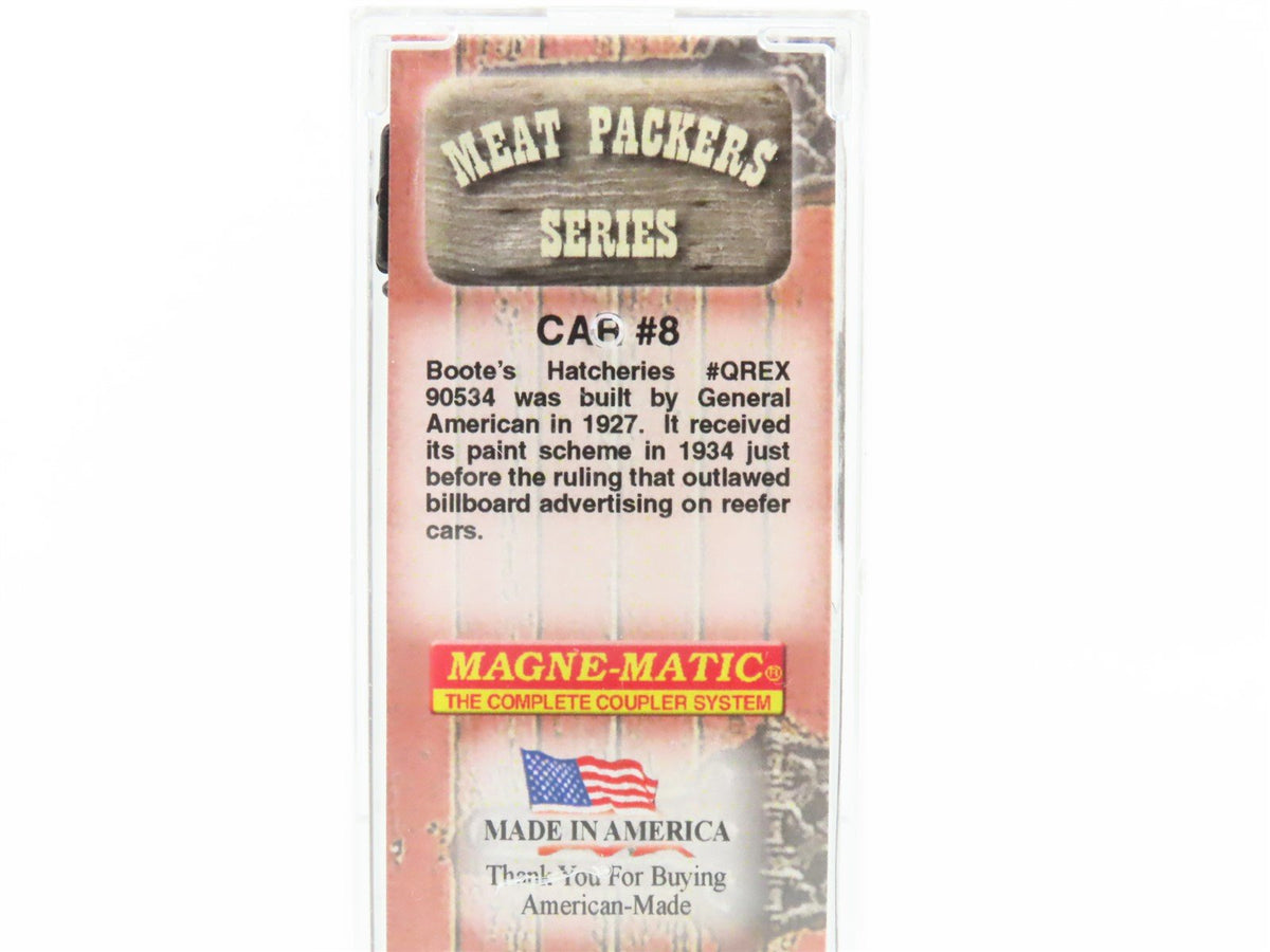 N Scale Micro-Trains MTL 04900620 QREX Boote&#39;s Hatcheries 40&#39; Wood Reefer #90534
