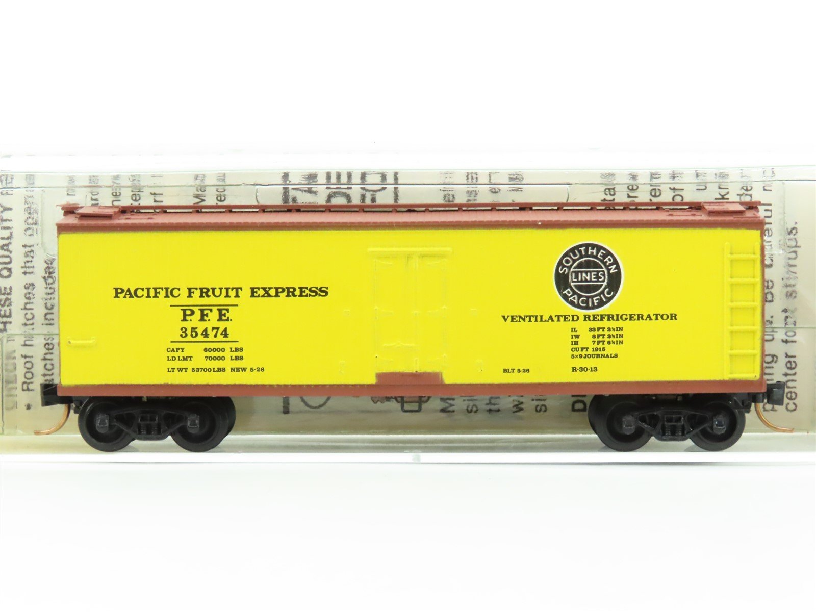 N Scale Kadee Micro-Trains MTL 49180 PFE SP Southern Pacific 40' Reefer #35474