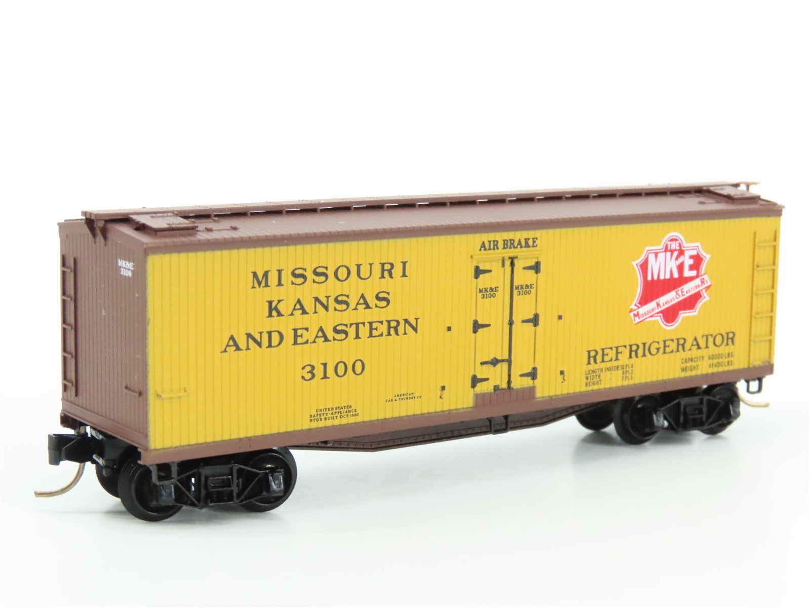 N Scale Micro-Trains MTL 49360 MK&E Missouri Kansas & Eastern 40' Reefer #3100