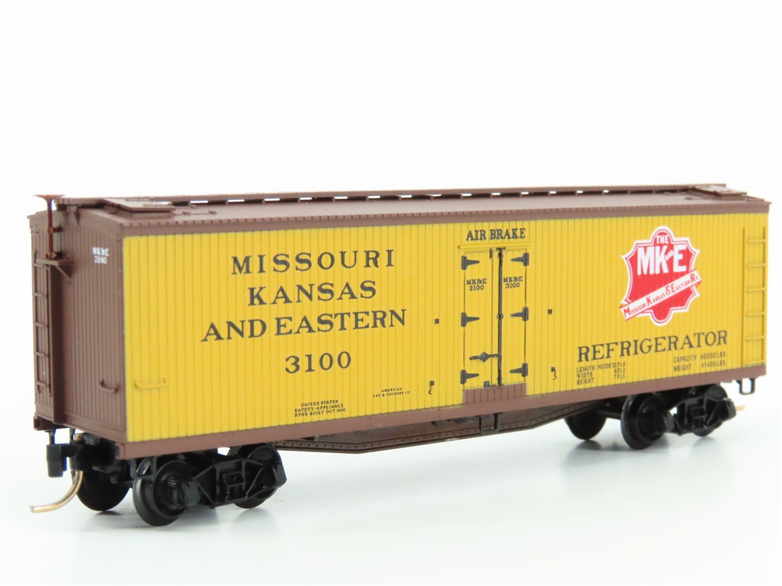 N Scale Micro-Trains MTL 49360 MK&E Missouri Kansas & Eastern 40' Reefer #3100