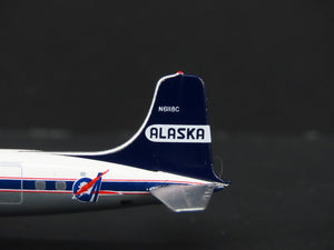 1:400 AeroClassics AC419954 Die-Cast Alaska Douglas DC-6A Airliner N6118C