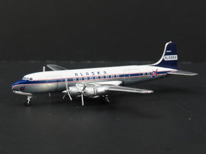 1:400 AeroClassics AC419954 Die-Cast Alaska Douglas DC-6A Airliner N6118C