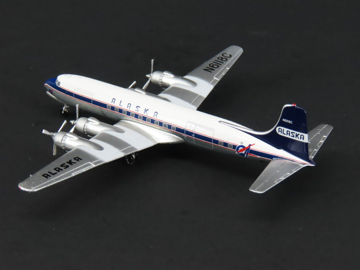 1:400 AeroClassics AC419954 Die-Cast Alaska Douglas DC-6A Airliner N6118C