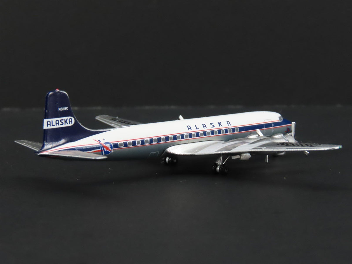 1:400 AeroClassics AC419954 Die-Cast Alaska Douglas DC-6A Airliner N6118C