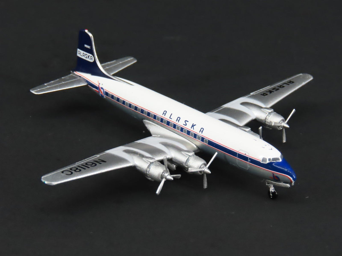 1:400 AeroClassics AC419954 Die-Cast Alaska Douglas DC-6A Airliner N6118C