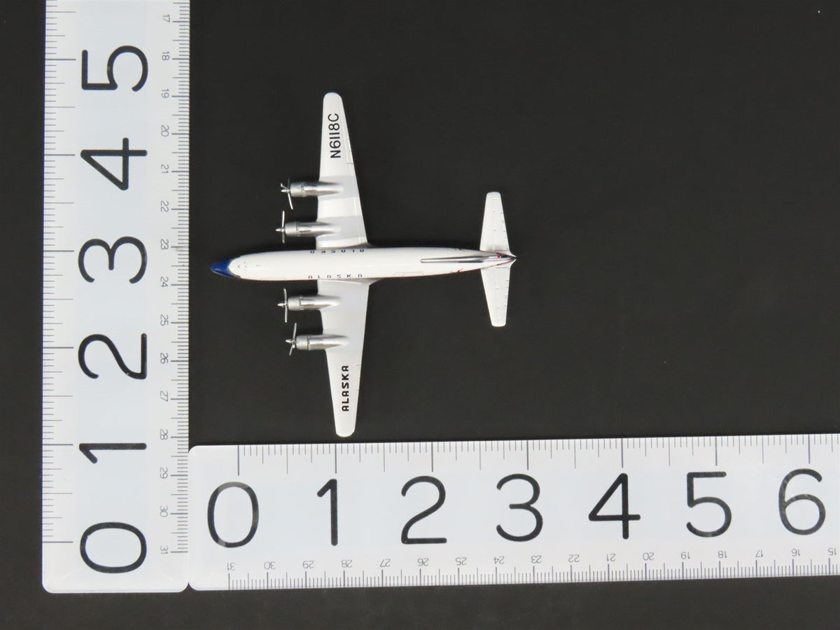 1:400 AeroClassics AC419954 Die-Cast Alaska Douglas DC-6A Airliner N6118C