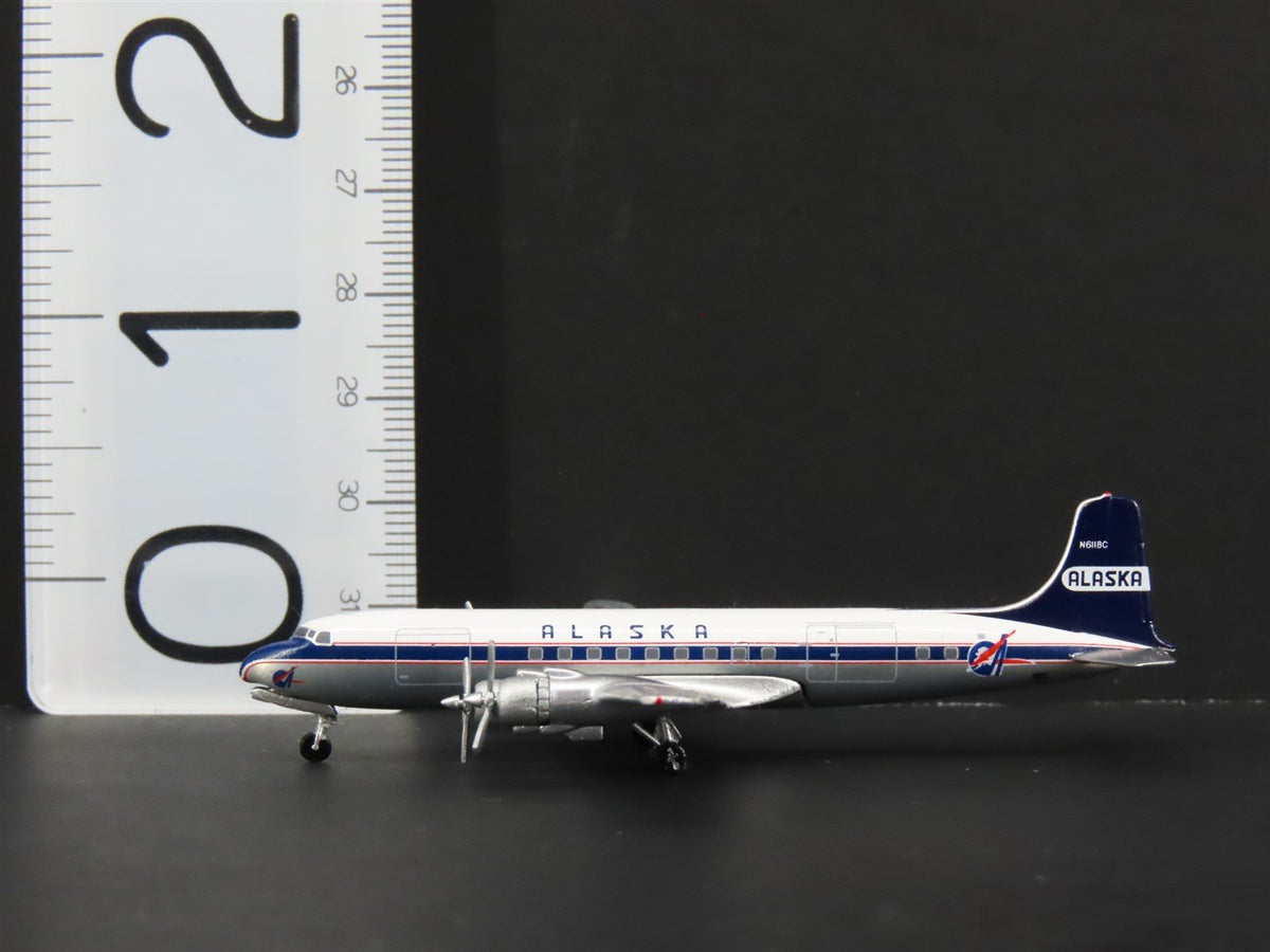 1:400 AeroClassics AC419954 Die-Cast Alaska Douglas DC-6A Airliner N6118C