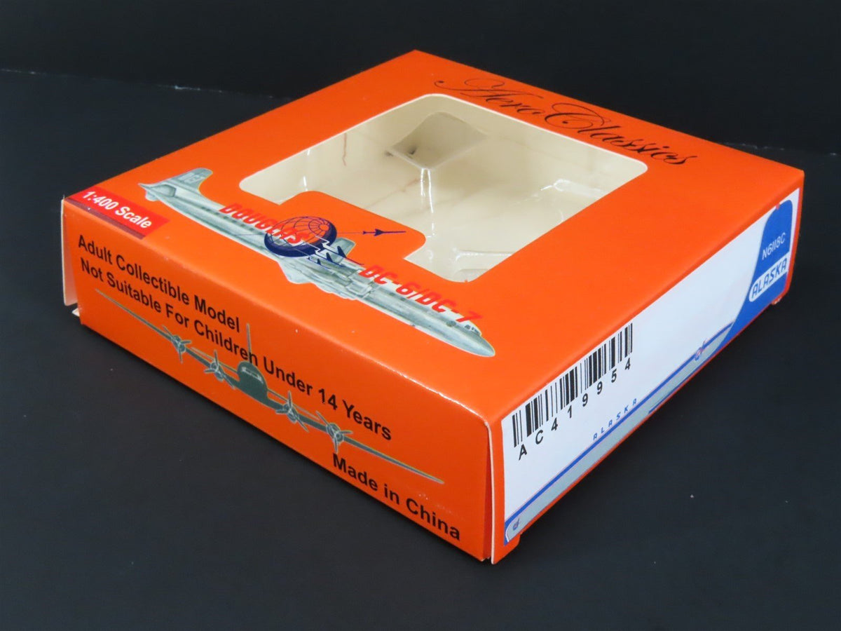 1:400 AeroClassics AC419954 Die-Cast Alaska Douglas DC-6A Airliner N6118C