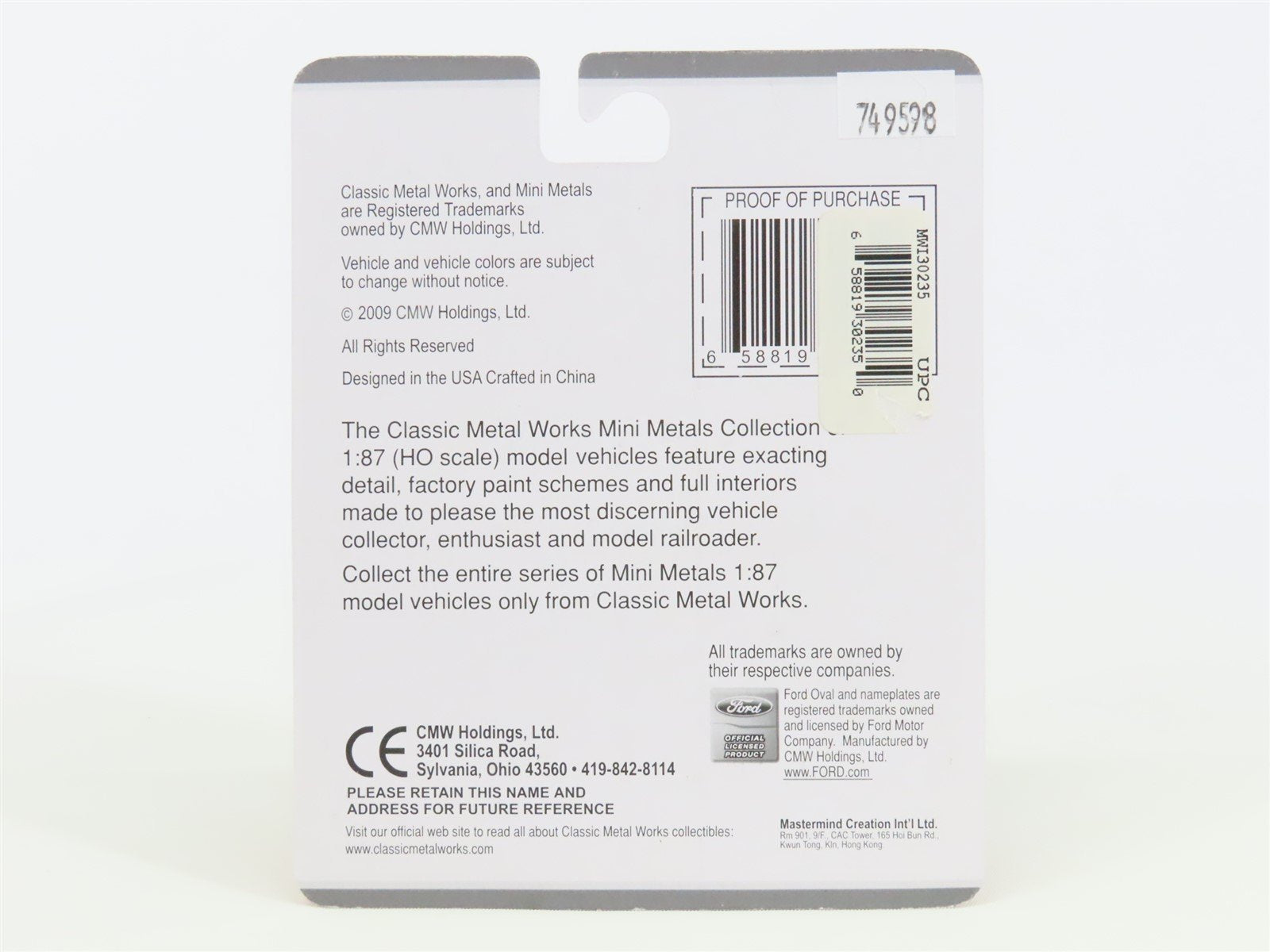 HO CMW Mini Metals 30235 '54 Ford F-350 Pick Up - Chicago & Northwestern RR