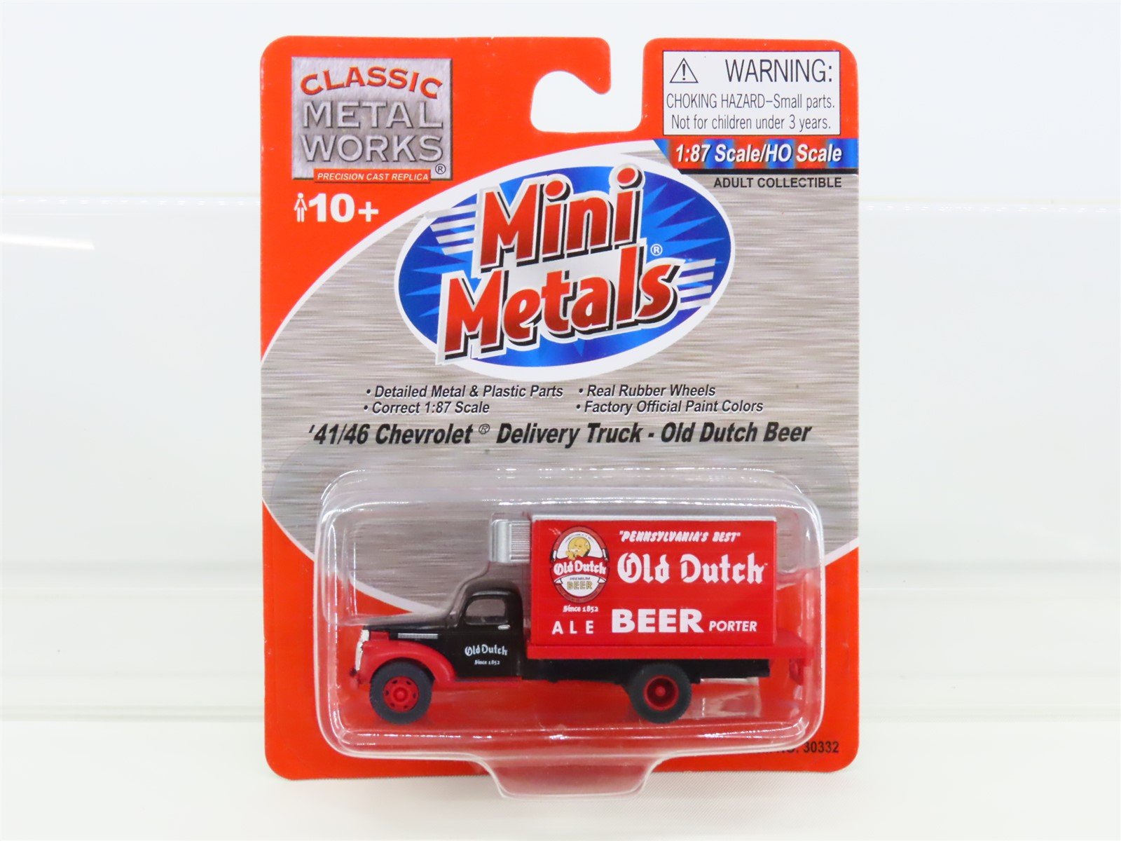 HO Scale CMW Mini Metals 30332 '41/46 Chevrolet Delivery Truck - Old Dutch Beer