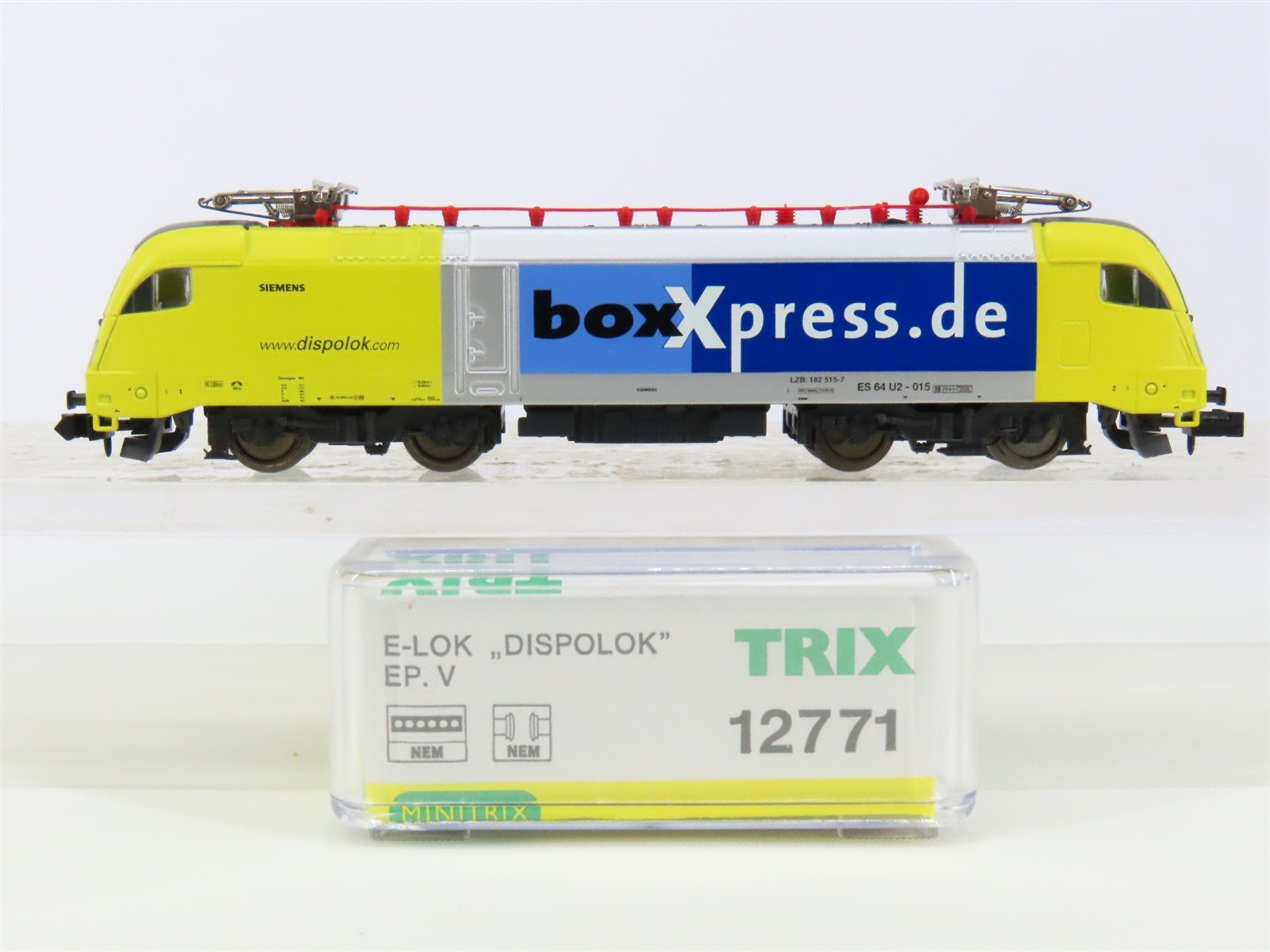 N Minitrix 12771 Dispolok boxXpress ES64U2 Taurus Electric #015 - DCC Ready