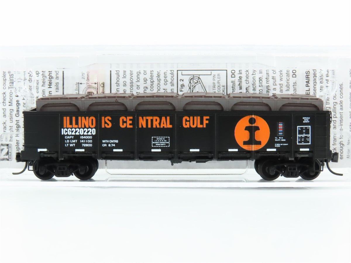 N Scale Micro-Trains MTL 08300140 ICG Illinois Central Gulf 40&#39; Gondola #220220