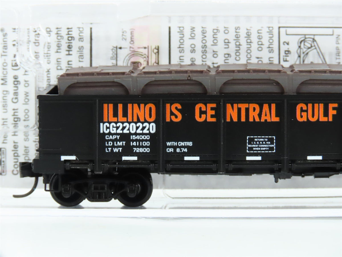 N Scale Micro-Trains MTL 08300140 ICG Illinois Central Gulf 40&#39; Gondola #220220