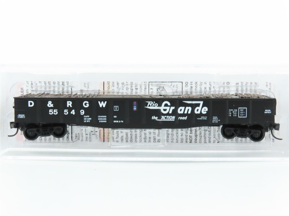 N Scale Micro-Trains MTL 10500312 D&amp;RGW Rio Grande Railroad 50&#39; Gondola #55549