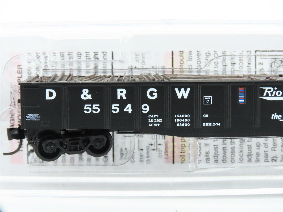 N Scale Micro-Trains MTL 10500312 D&amp;RGW Rio Grande Railroad 50&#39; Gondola #55549