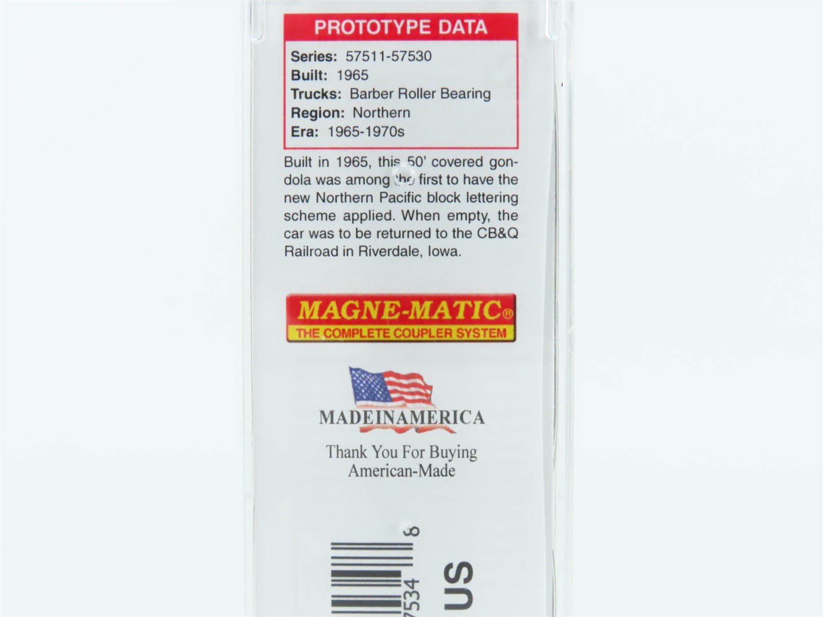 N Scale Micro-Trains MTL 10600140 NP Northern Pacific 50' Covered Gondola #57515
