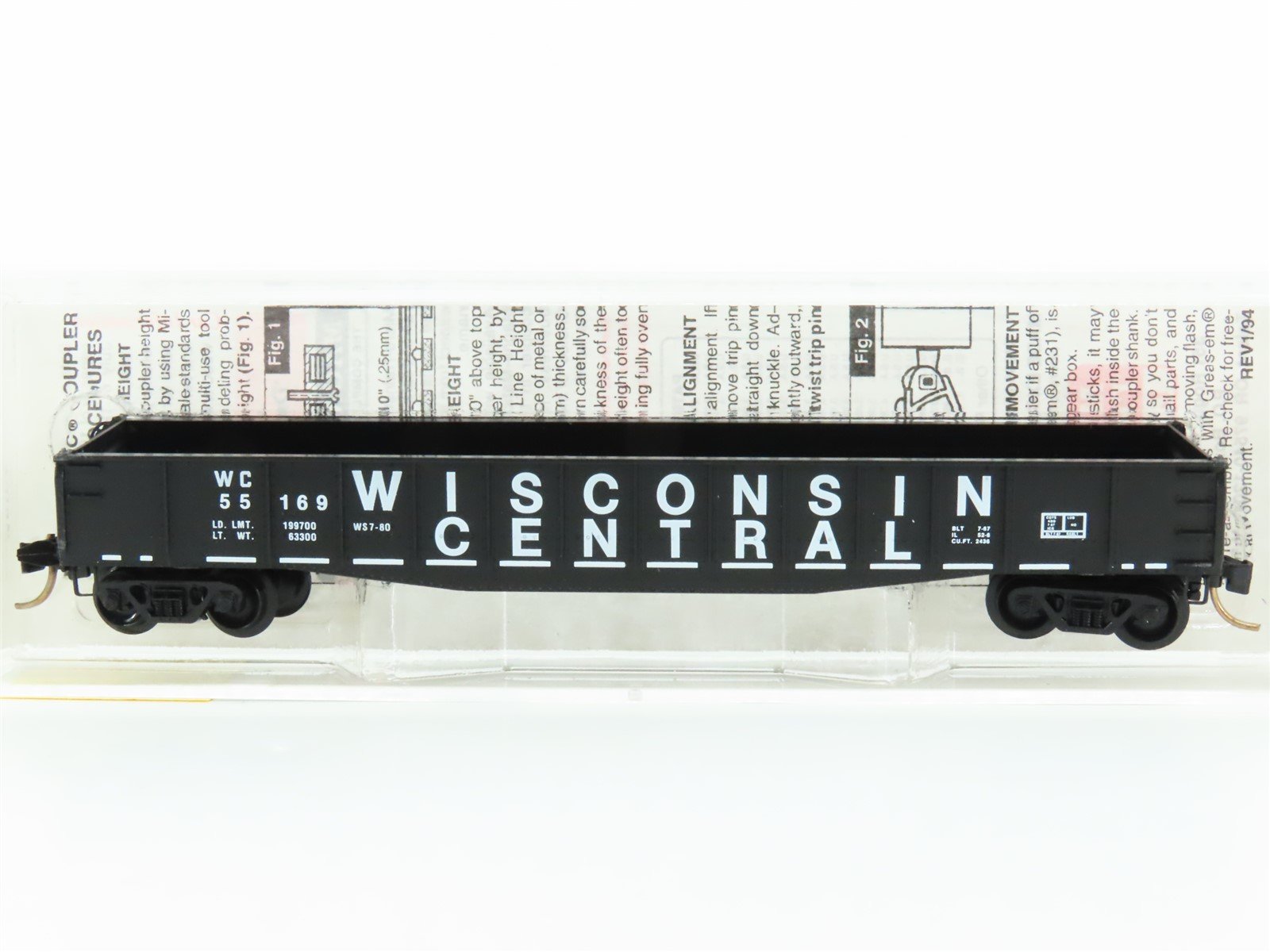 N Scale Micro-Trains MTL 46330 WC Wisconsin Central 50' Open Gondola #55169
