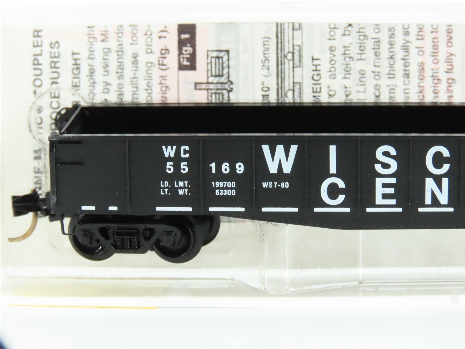 N Scale Micro-Trains MTL 46330 WC Wisconsin Central 50' Open Gondola #55169