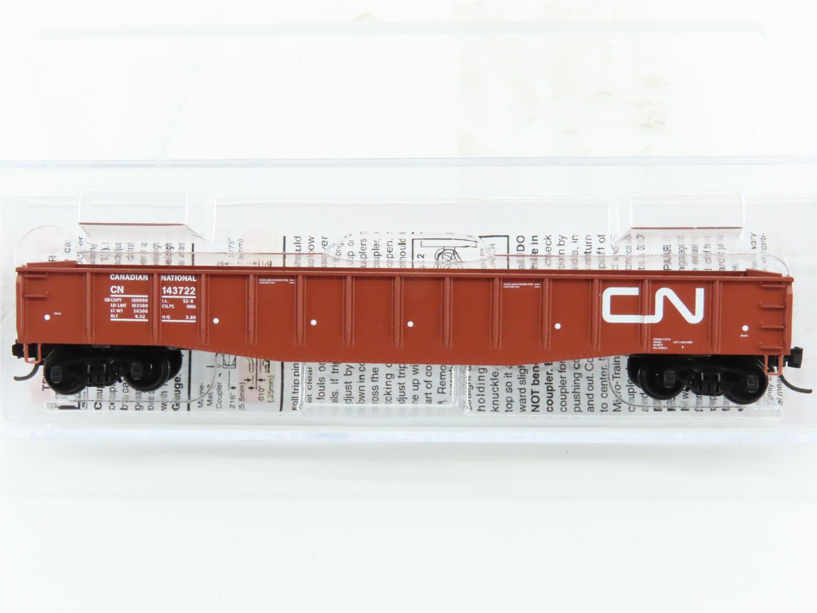 N Scale Micro-Trains MTL 04600470 CN Canadian National 50' Open Gondola #143722