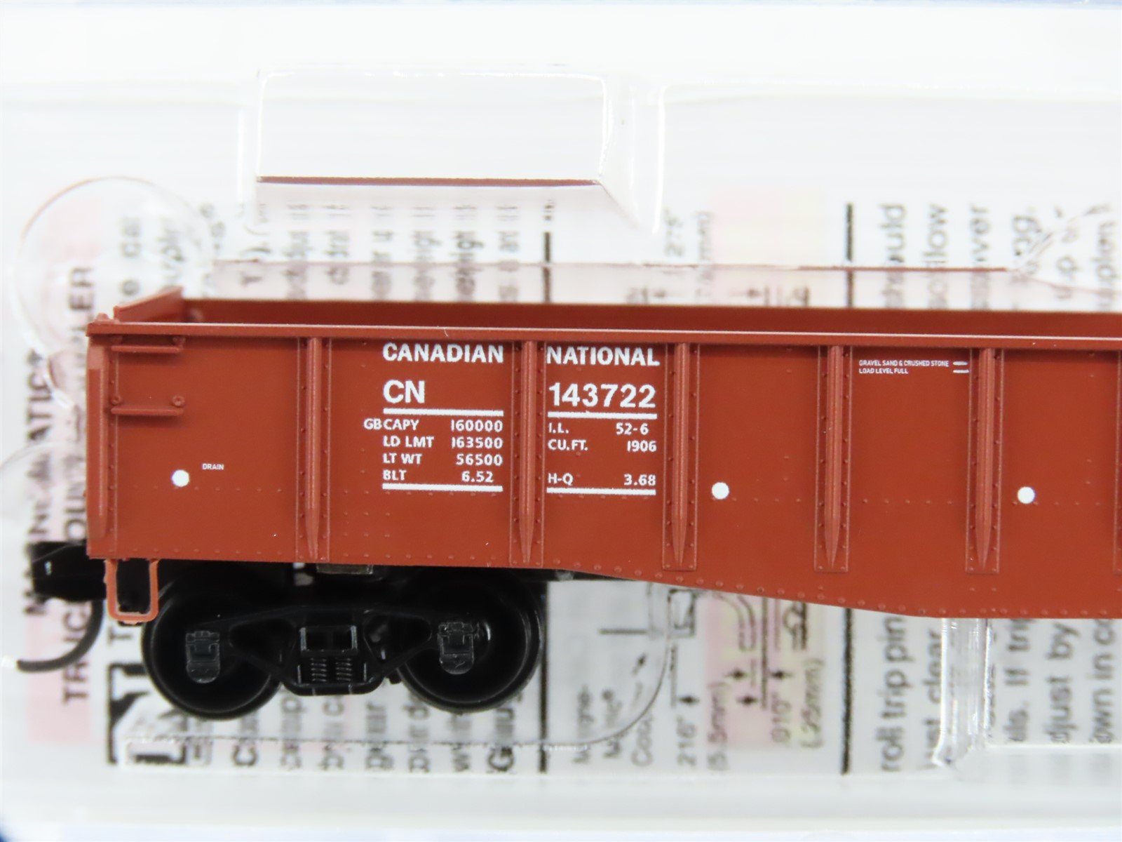 N Scale Micro-Trains MTL 04600470 CN Canadian National 50' Open Gondola #143722