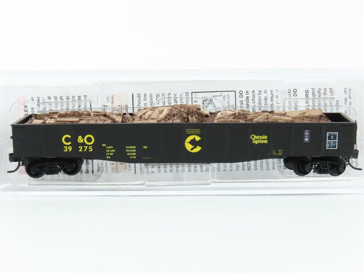 N Scale Micro-Trains MTL 10500330 C&amp;O Chessie System 50&#39; Gondola #39275 w/ Load