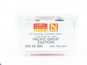 N Micro-Trains MTL 04600300 PGE Pacific Great Eastern 50' Gondola #9041 w/ Load