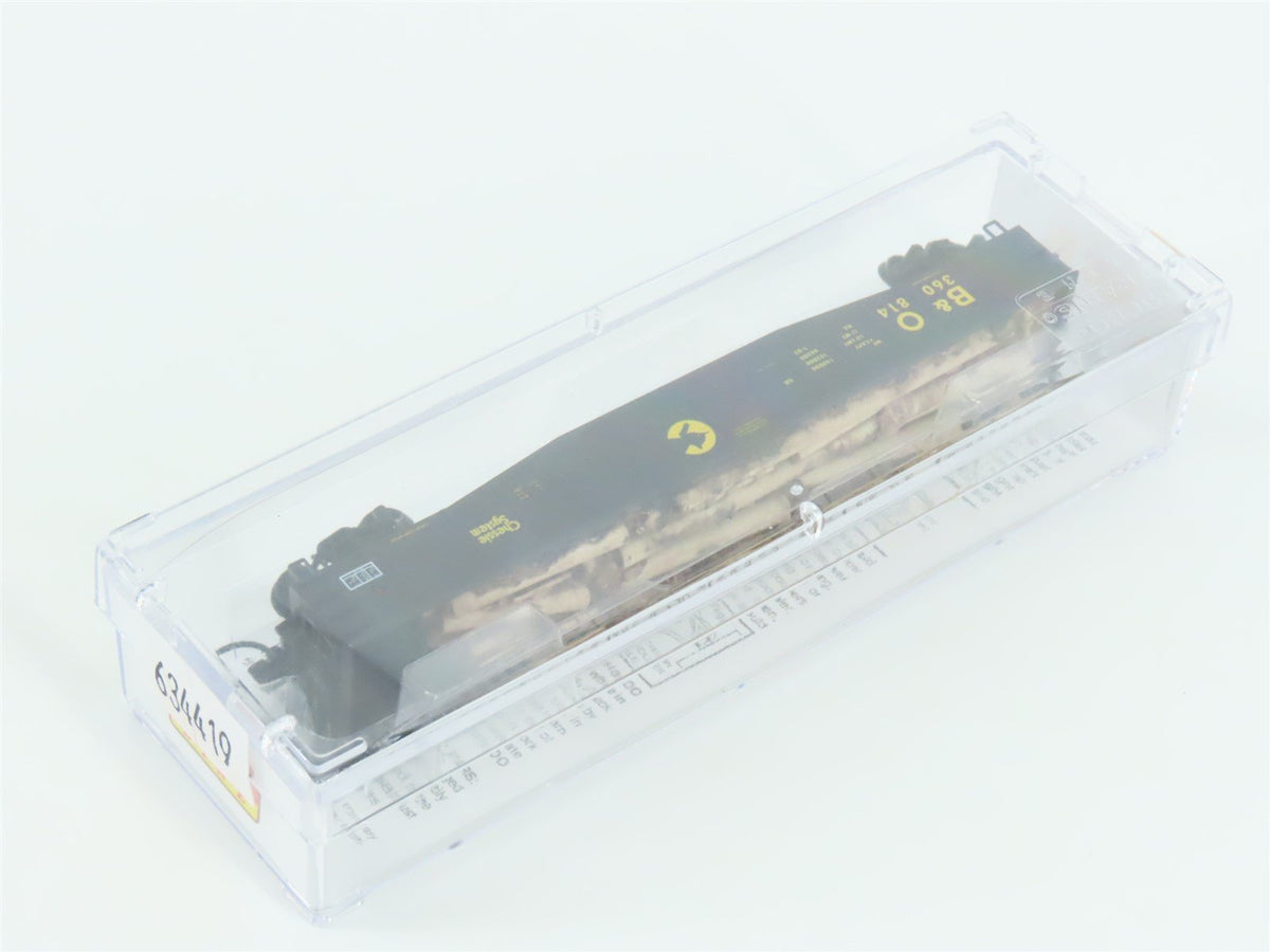 N Scale Micro-Trains MTL 10500320 B&amp;O Chessie System 50&#39; Gondola #360814 w/ Load