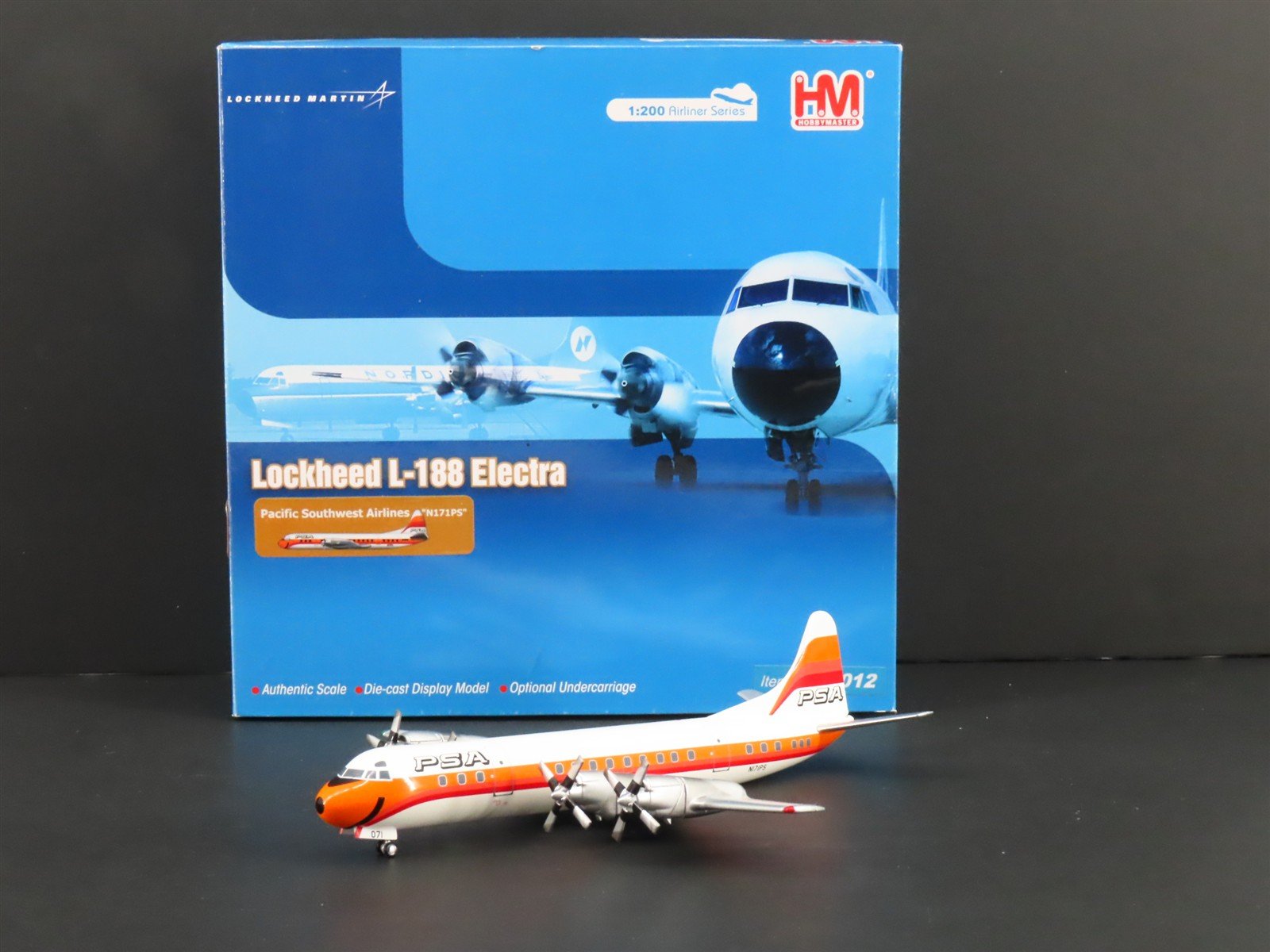 1:200 Hobby Master HL1012 Die-Cast Pacific Southwest Air L-188 Electra Airliner