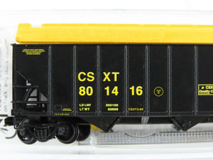 N Scale Micro-Trains MTL 10800432 CSXT Railroad 3-Bay Covered Hopper #801416