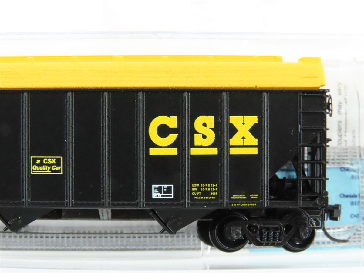 N Scale Micro-Trains MTL 10800432 CSXT Railroad 3-Bay Covered Hopper #801416