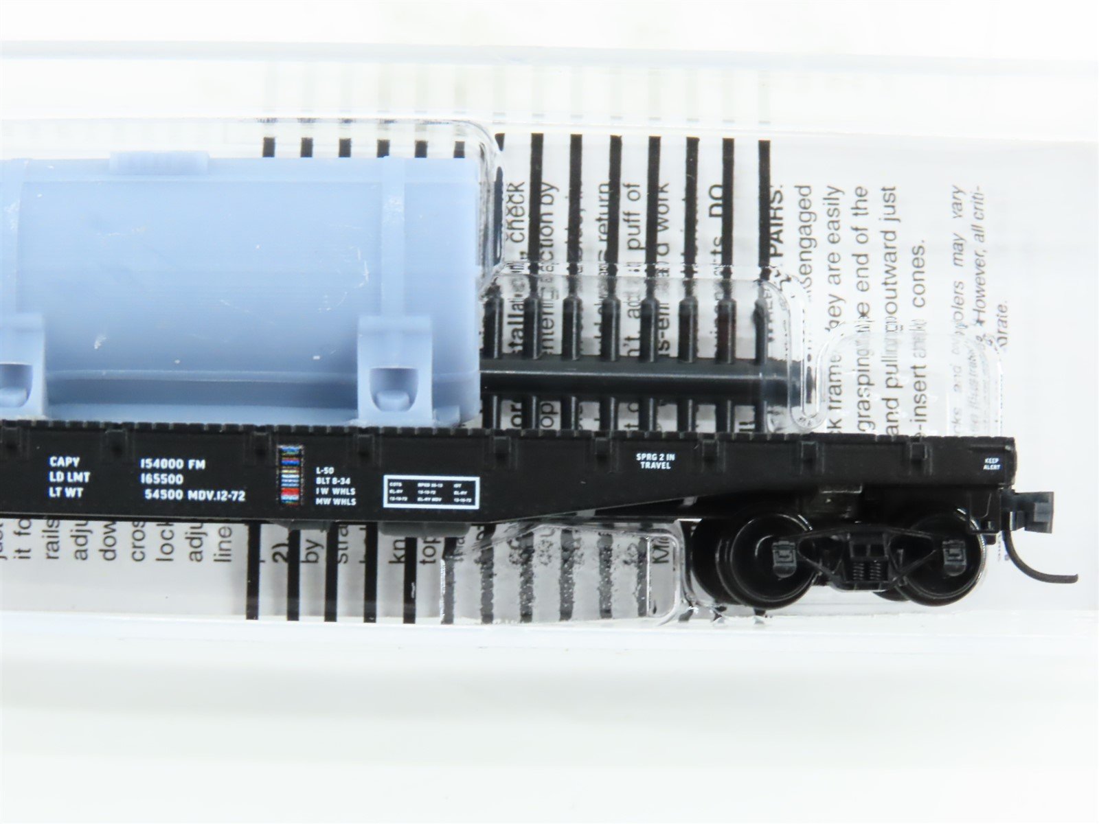 N Scale Micro-Trains MTL 04500540 EL Erie Lackawanna 50' Flat Car #7393 w/ Load