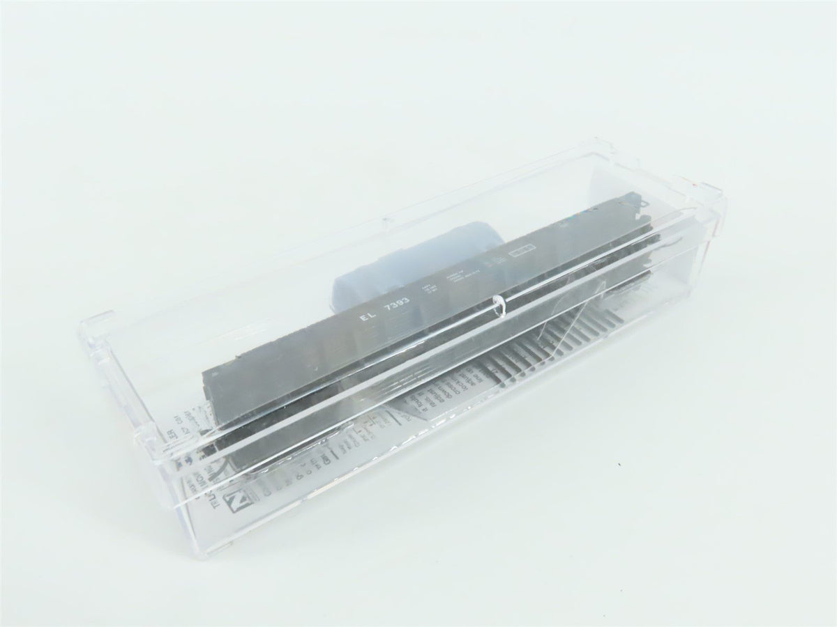 N Scale Micro-Trains MTL 04500540 EL Erie Lackawanna 50&#39; Flat Car #7393 w/ Load