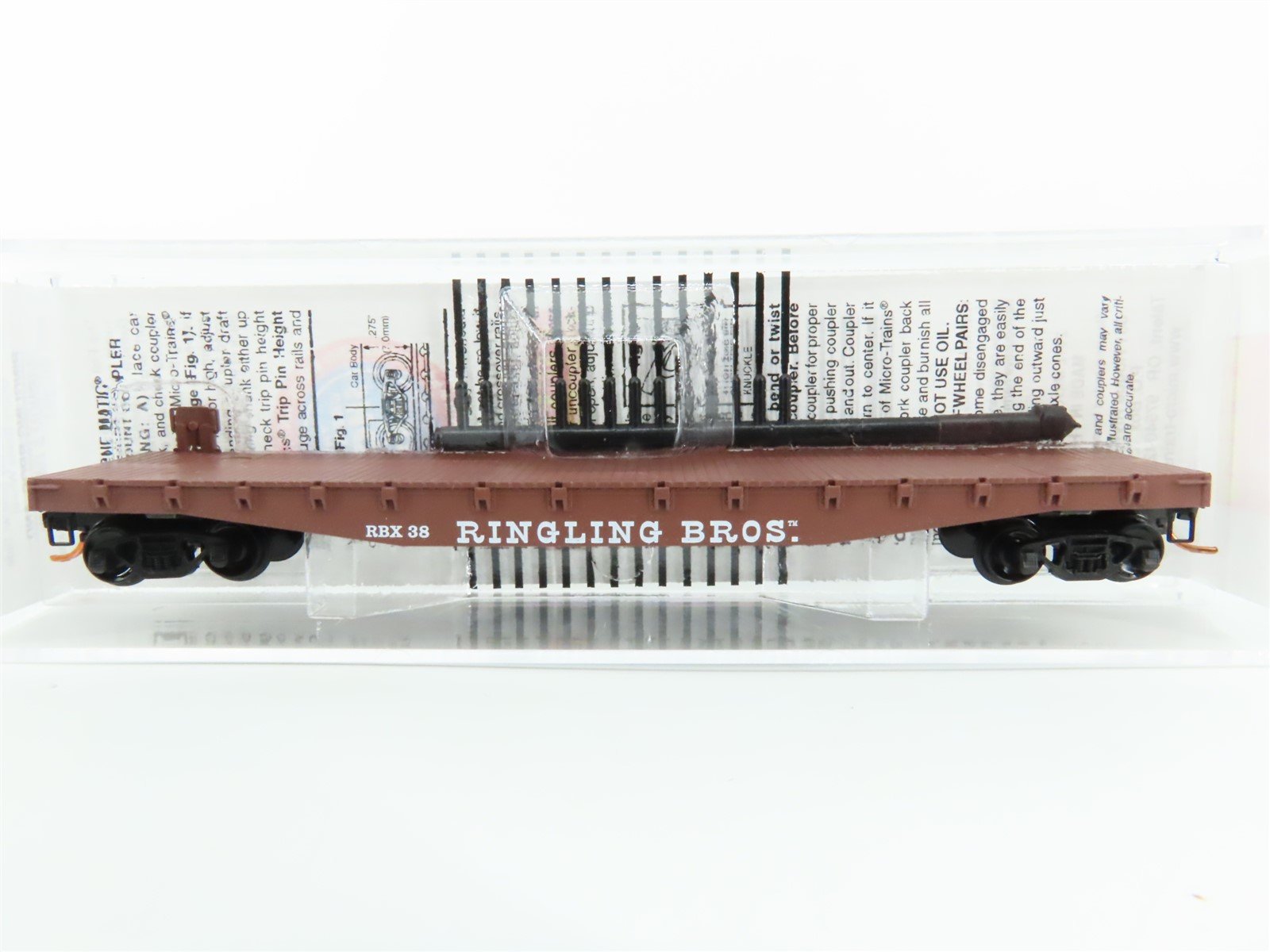 N Scale Micro-Trains MTL 04500394 RBX Ringling Brothers 50' Flat Car #38